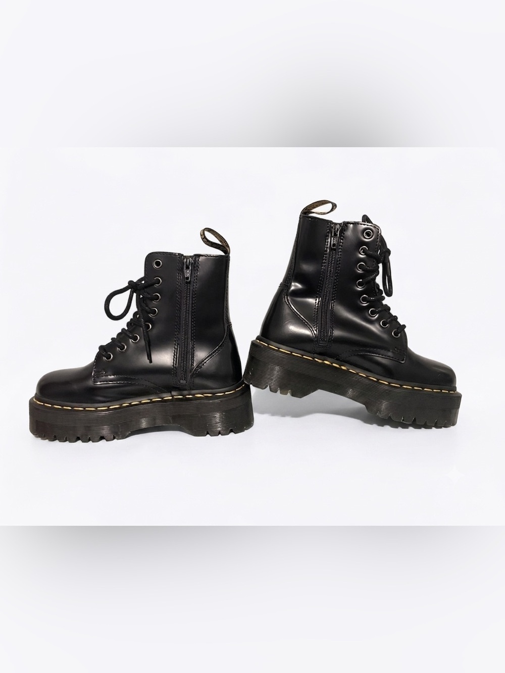 DR.MARTIENS JADON BOOT SMOOTH LEATHER PLATFORMS - Picture 3 of 8